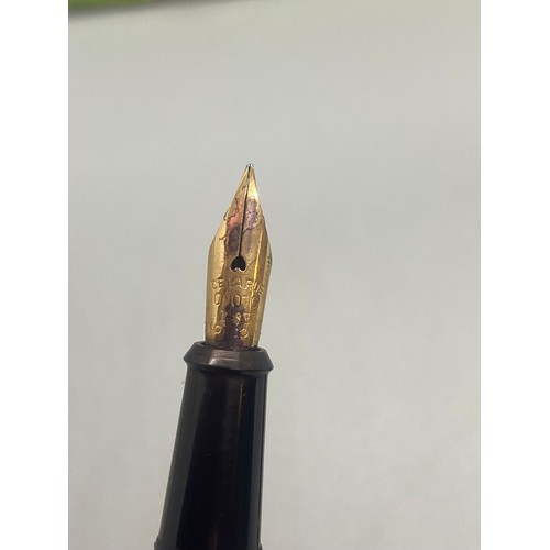 222 - Vintage De La Rue 14ct gold nibbed Onoto fountain pen in original box with paperwork.