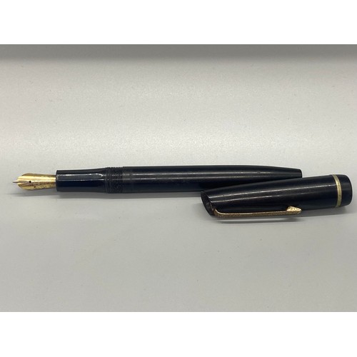 228 - GEO S Parker fountain pen with 14K nib along with Osmiroid fountain pen and Parker fountain pen.