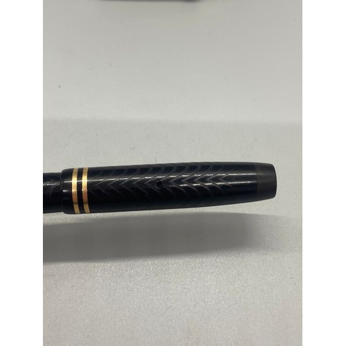 228 - GEO S Parker fountain pen with 14K nib along with Osmiroid fountain pen and Parker fountain pen.