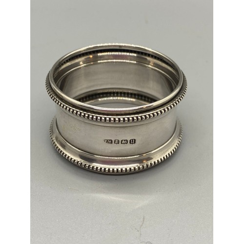 29 - 2 x hallmarked silver napkin rings. 14g