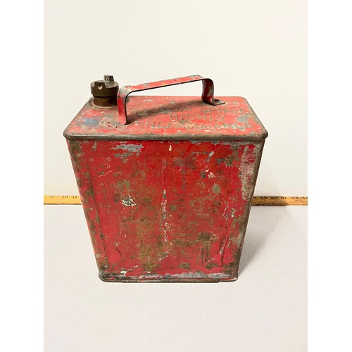 255 - Vintage red petrol can.