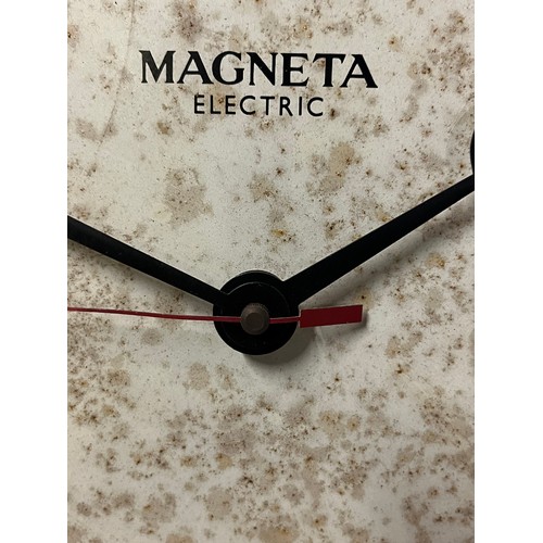 313 - Large round Magneta electric wall clock.