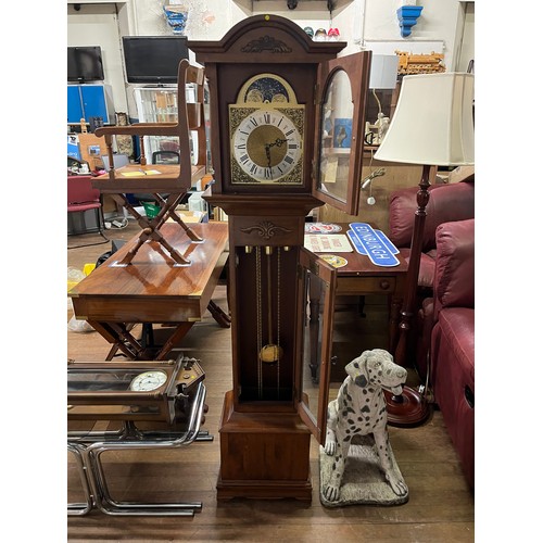 129 - Mahogany cased Emperor grandmother clock.