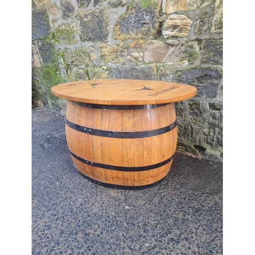 59 - Bespoke table made from whisky barrels by Cooper for Dalmore exhibition.
110cm l x 81cm w x 67cm h