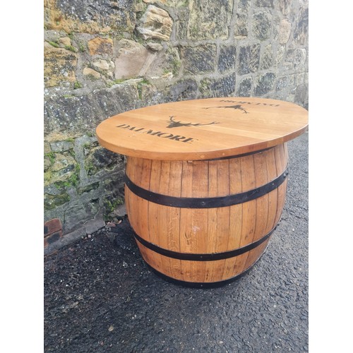 59 - Bespoke table made from whisky barrels by Cooper for Dalmore exhibition.
110cm l x 81cm w x 67cm h