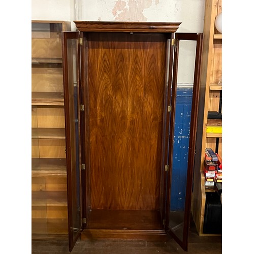 262 - Vintage Rosewood glass display unit with brass fittings. (no shelves)
197cm x 82cm