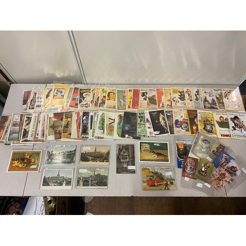 112 - Large collection of repro postcards.