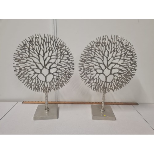 147 - Pair of metal coral sculptures
51cm h