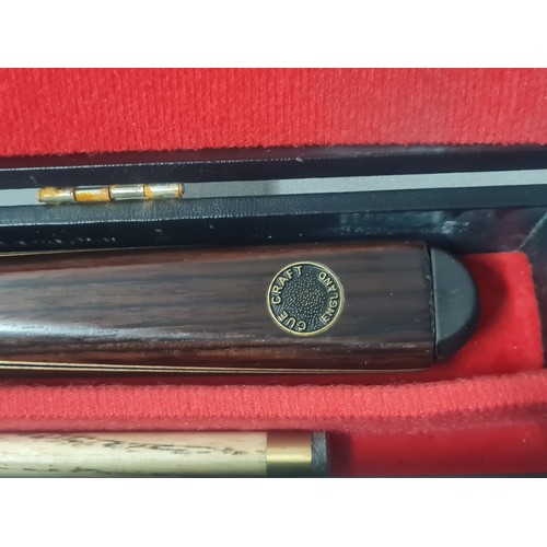 186 - Cue craft snooker cue in fitted hard case.