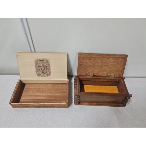 191 - Vintage Planters brand cigar box along with one other.