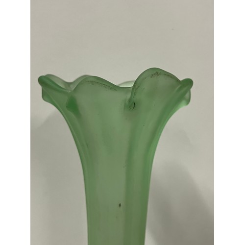 275 - Green satin frosted glass vase
43cm h