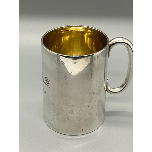 6 - solid silver hallmarked cup 14th dec 1952 with scroll design
107g