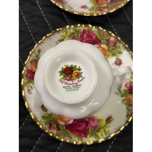 100 - 17 piece Royal Albert Old Country Rose coffee set to include teapot sugar & cream