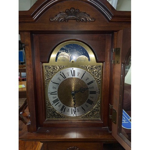 129 - Mahogany cased Emperor grandmother clock.