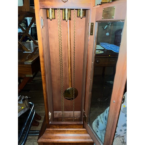 129 - Mahogany cased Emperor grandmother clock.