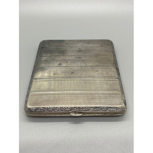 206 - Vintage hallmarked 800 silver cigarette case. 107.99g