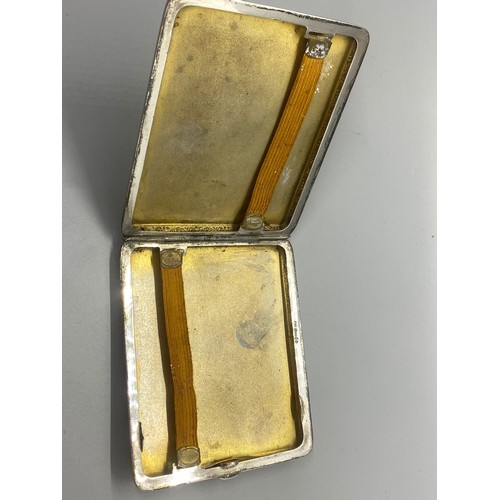 206 - Vintage hallmarked 800 silver cigarette case. 107.99g