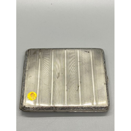 206 - Vintage hallmarked 800 silver cigarette case. 107.99g