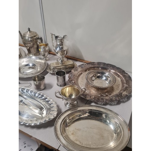 231 - Large selection of plated ware to include WM Rogers, Paul Revere & Gotham.