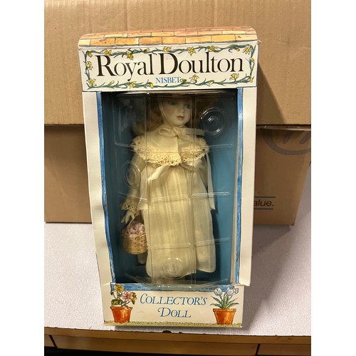 362 - box of ceramic vintage dolls to include royal doulton nisbet