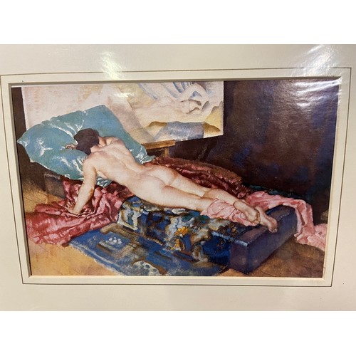 60 - 2 x Prints 'Reclining nude' & 'Woman on the beach' by William Flint
38cm x 33cm