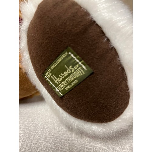 316 - Large Harrods Merrythought Teddy along with Russ vintage collection/edition teddy.
Largest 57cm h