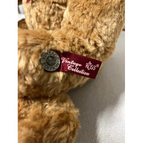316 - Large Harrods Merrythought Teddy along with Russ vintage collection/edition teddy.
Largest 57cm h
