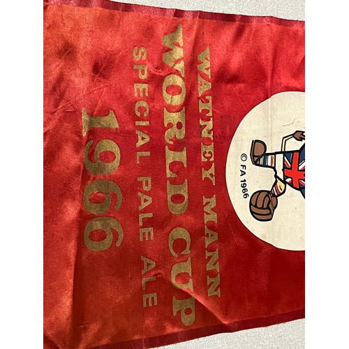 70 - 2 x Vintage FA Watney Mann World cup special pale ale pennants 1966. (both very good condition)