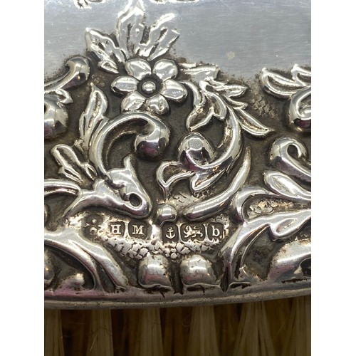 30 - Pair of sterling silver H & M hallmarked clothes brushes.