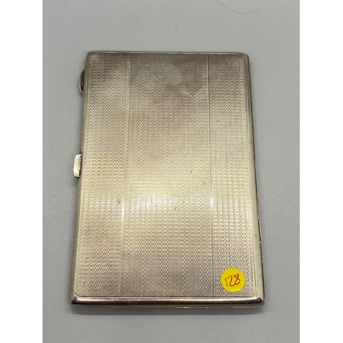 133 - Solid silver JR hallmarked cigarette case dated 1935. 201g.