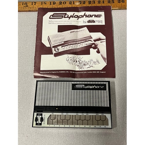 144 - Vintage stylophone & booklet.