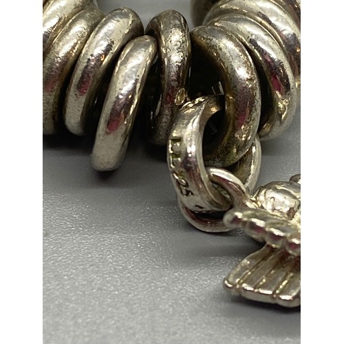 182 - Silver hallmarked Links of London charm bracelet.