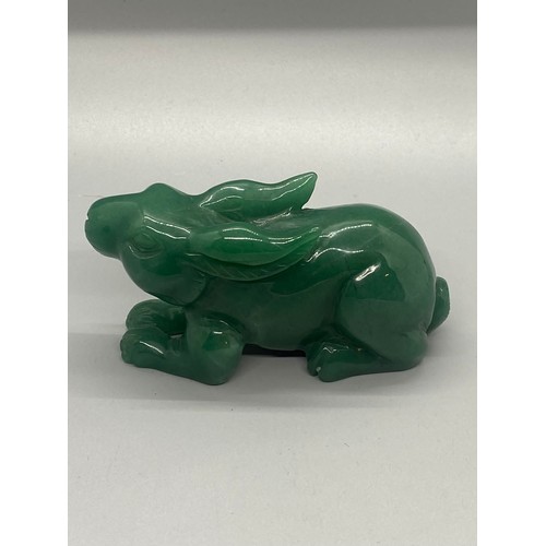 157 - Chinese jade rabbit ornament.
10cm long