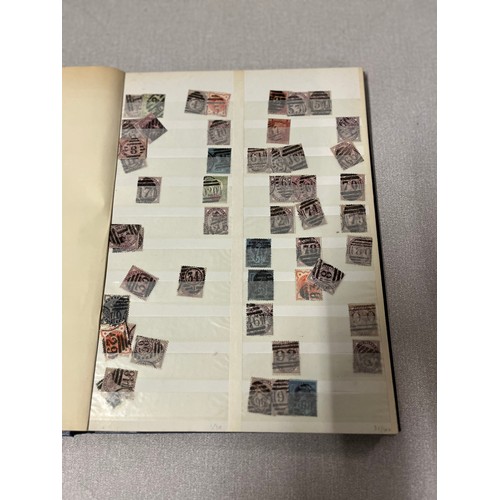 392 - Large 16 page stamp stock book containing mainly early Victorian & overprint stamps.