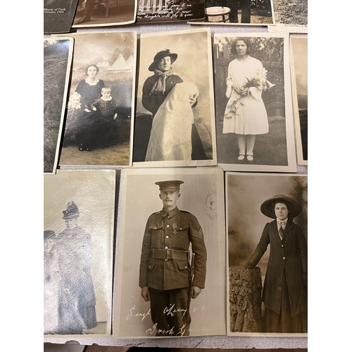 46 - large selection of old black & white post cards etc