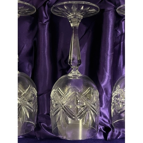 94 - boxed set of four edinburgh crystal glasses