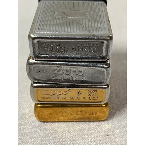 96 - selection of lighters to include 3 zippo ect