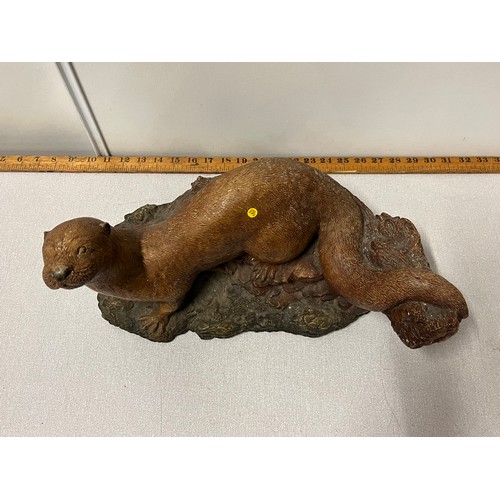 479 - large stone otter garden ornament