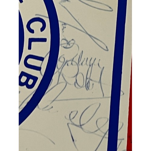 218 - Glasgow Rangers F.C pennant with team signatures to include Ally McCoist etc.