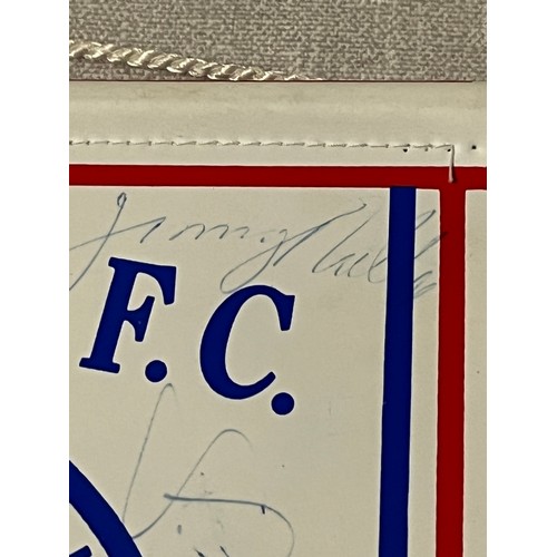 218 - Glasgow Rangers F.C pennant with team signatures to include Ally McCoist etc.