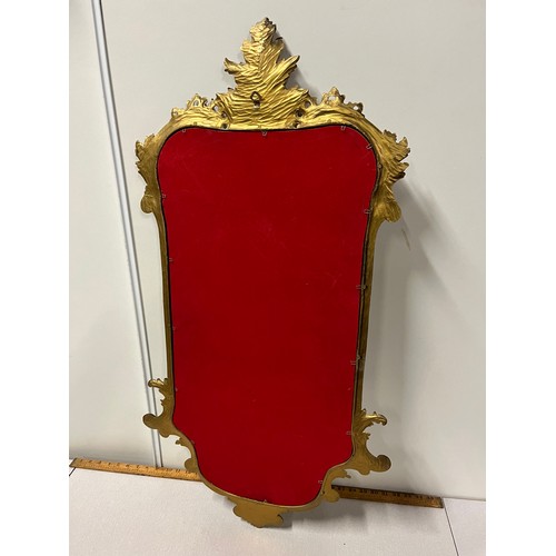 50A - Victorian ornate gilt framed carved wooden mirror. 
100cm x 48cm