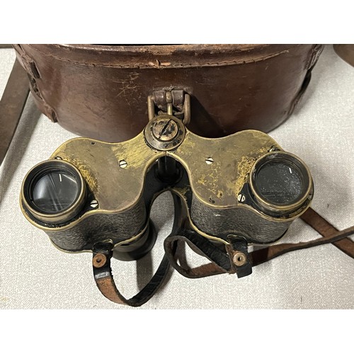 103 - W. Watson & Sons London 1913 Binoculars No.3 MK2 with original case.