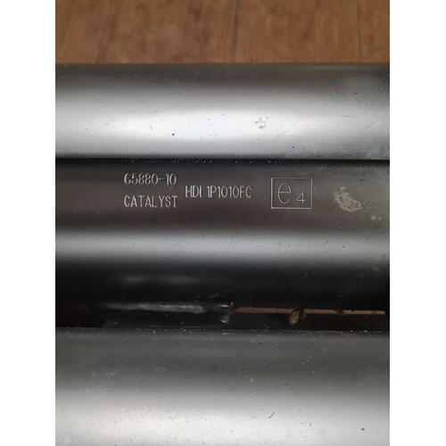 285 - Harley Davidson exhaust downpipe along with 2 silencers possibly suitable for Soft tail or Fat boy?