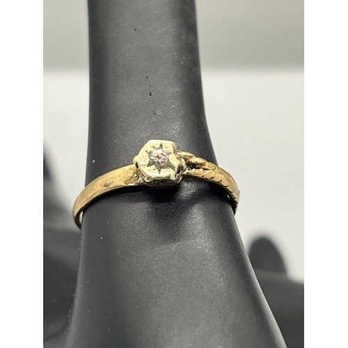 98 - 9ct gold & diamond ring 1.2 grams