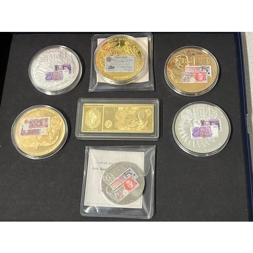 36 - Collection of 8 collectors coins to include St George's day & various British bank note coins along ... 