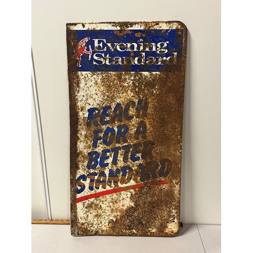 21 - Large vintage evening standard advertising sign. 
(reach for a better standard)
87cm h