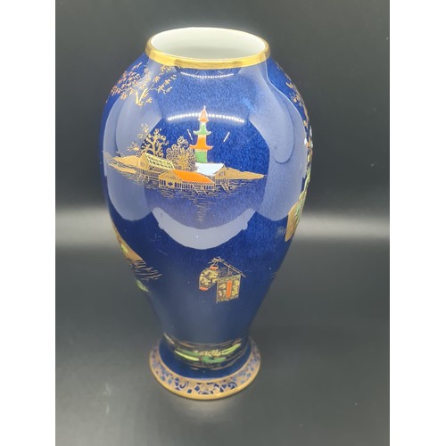 39 - Carlton ware blue mikado vase.
20cm h