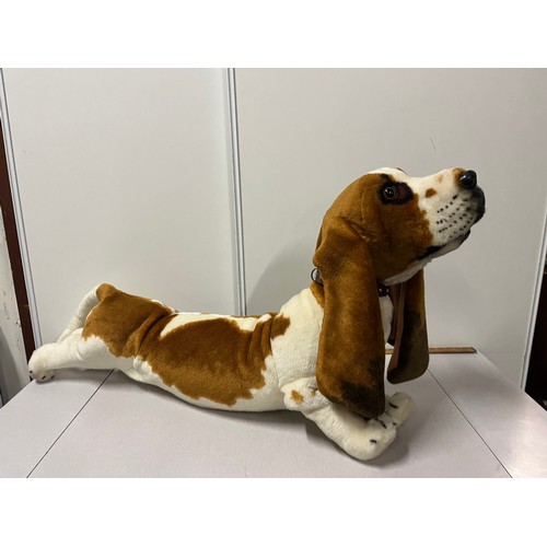 69 - D.P.L. LEEDS LTD Basset dog soft stuffed toy, free standing (not ride on) 
110cm 
150cm inc tail.