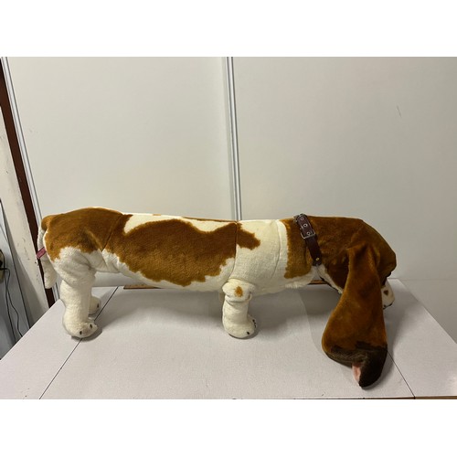 69 - D.P.L. LEEDS LTD Basset dog soft stuffed toy, free standing (not ride on) 
110cm 
150cm inc tail.