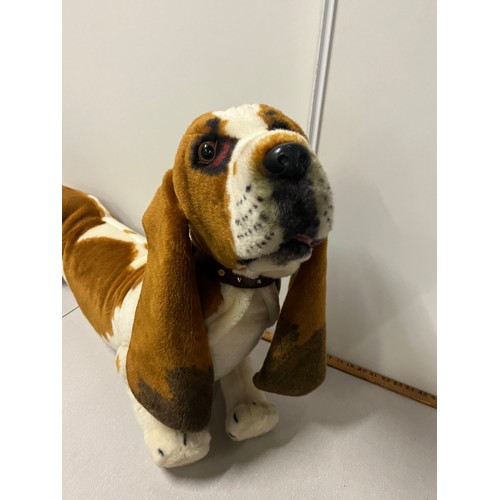 69 - D.P.L. LEEDS LTD Basset dog soft stuffed toy, free standing (not ride on) 
110cm 
150cm inc tail.